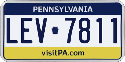 PA license plate LEV7811