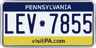 PA license plate LEV7855