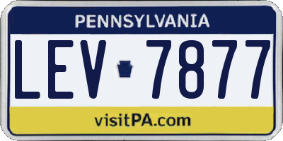 PA license plate LEV7877