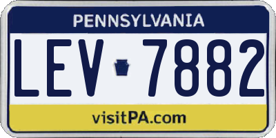 PA license plate LEV7882