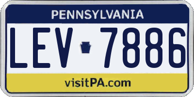 PA license plate LEV7886