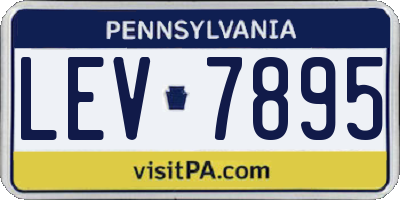 PA license plate LEV7895