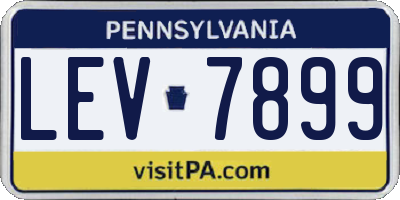 PA license plate LEV7899