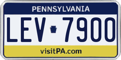 PA license plate LEV7900