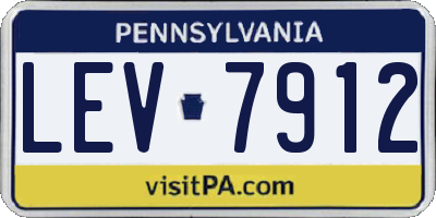 PA license plate LEV7912