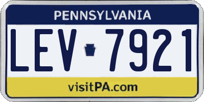 PA license plate LEV7921
