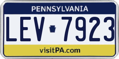 PA license plate LEV7923