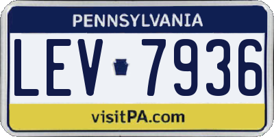 PA license plate LEV7936