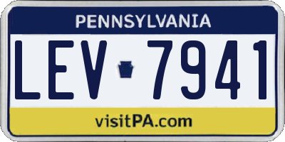 PA license plate LEV7941