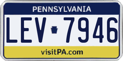 PA license plate LEV7946