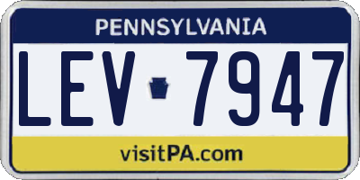 PA license plate LEV7947