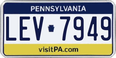 PA license plate LEV7949