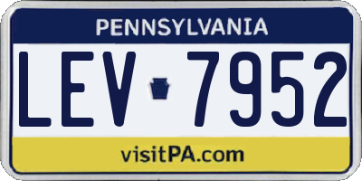 PA license plate LEV7952