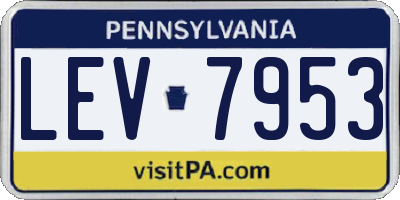 PA license plate LEV7953