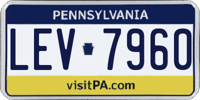 PA license plate LEV7960