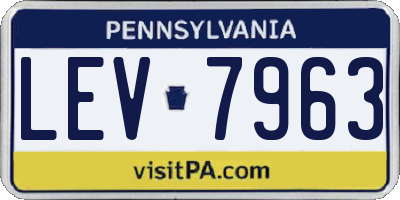 PA license plate LEV7963