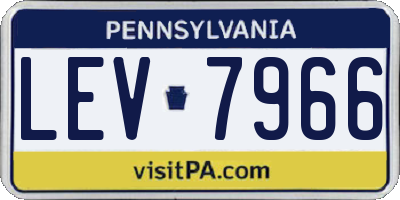 PA license plate LEV7966