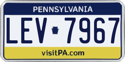 PA license plate LEV7967