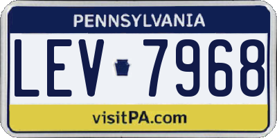 PA license plate LEV7968