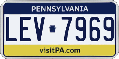 PA license plate LEV7969