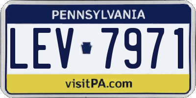 PA license plate LEV7971