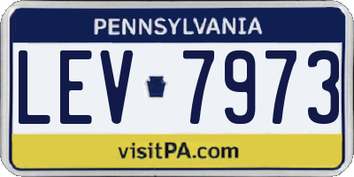 PA license plate LEV7973