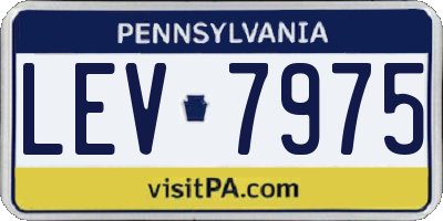 PA license plate LEV7975