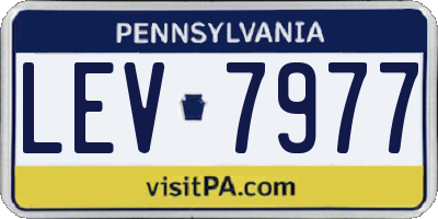 PA license plate LEV7977