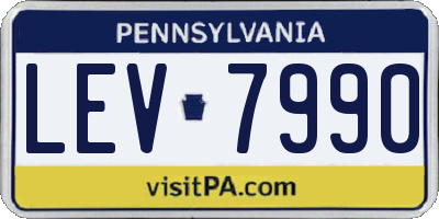 PA license plate LEV7990
