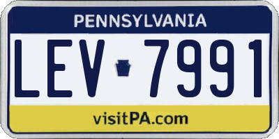 PA license plate LEV7991