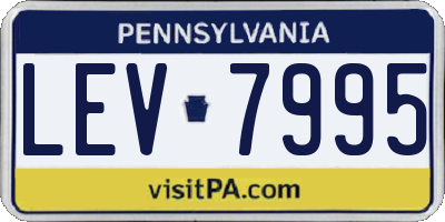 PA license plate LEV7995
