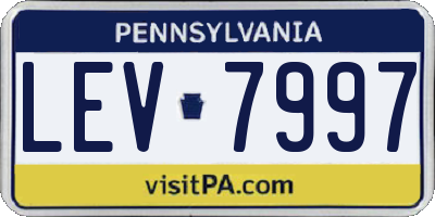 PA license plate LEV7997