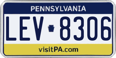 PA license plate LEV8306