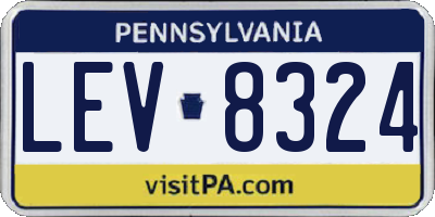 PA license plate LEV8324