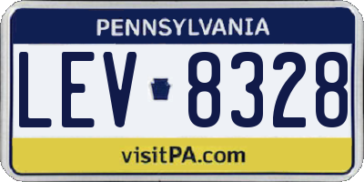 PA license plate LEV8328