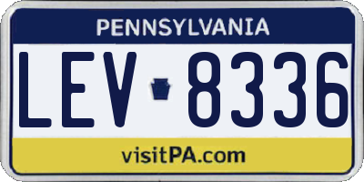 PA license plate LEV8336