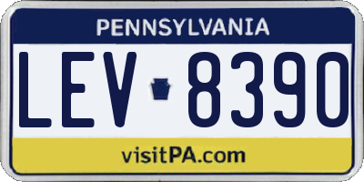 PA license plate LEV8390