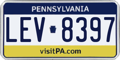 PA license plate LEV8397