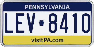 PA license plate LEV8410