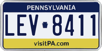 PA license plate LEV8411