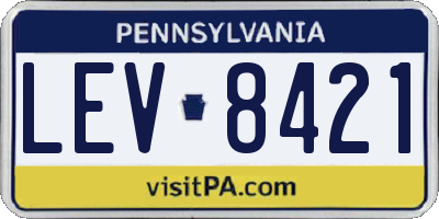 PA license plate LEV8421