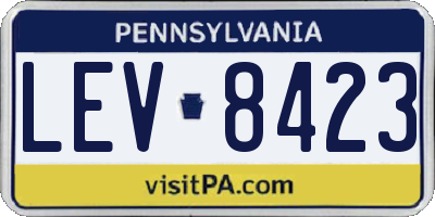 PA license plate LEV8423