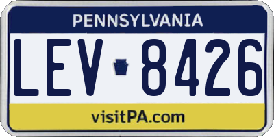 PA license plate LEV8426