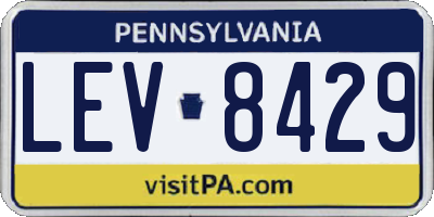 PA license plate LEV8429