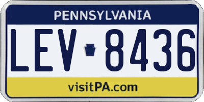 PA license plate LEV8436