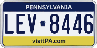 PA license plate LEV8446