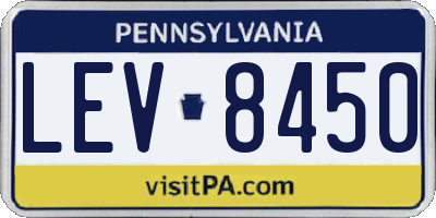 PA license plate LEV8450