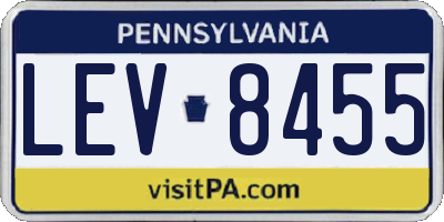 PA license plate LEV8455