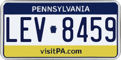 PA license plate LEV8459