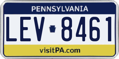 PA license plate LEV8461
